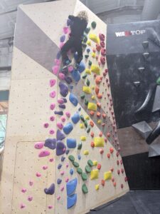 Inside the Cultivate Climbing bouldering gym on Foundy Street in Asheville